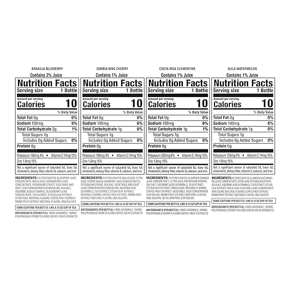 BAI FLAVORS VARIETY PACK, ANTIOXIDANT INFUSED WATER BEVERAGE, WITH VITAMIN C AND NO ARTIFICIAL SWEETENERS, 18 FL OZ BOTTLES, 12 PACK