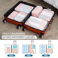 Compression Packing Cubes for Travel, 5 Set Packing