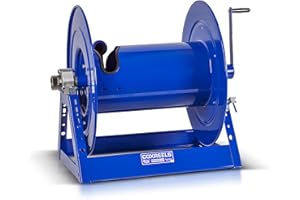 Coxreels Large Capacity/Volume Hose Reel - Model# 1185-1124, 1-1/2" Hose ID, Blue,50' Length