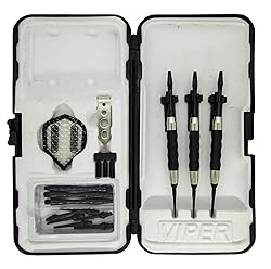 Sure Grip Viper Black Soft Tip Darts with Dart Case