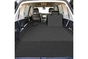 Happept Cargo Liner for Dogs Fold Down Seat, Heavy Duty Dog Mat for Car with Bumper Flap Protector, Dog Seat Cover for SUV Tr