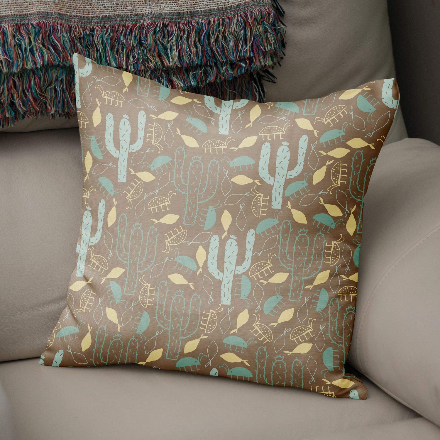 Bonamaison Decorative Cushion Cover Random Pattern, Throw Pillow Covers, Home Decorative Pillowcases for Livingroom, Sofa, Bedroom, Size:43X43 Cm - Designed and Manufactured in Turkey