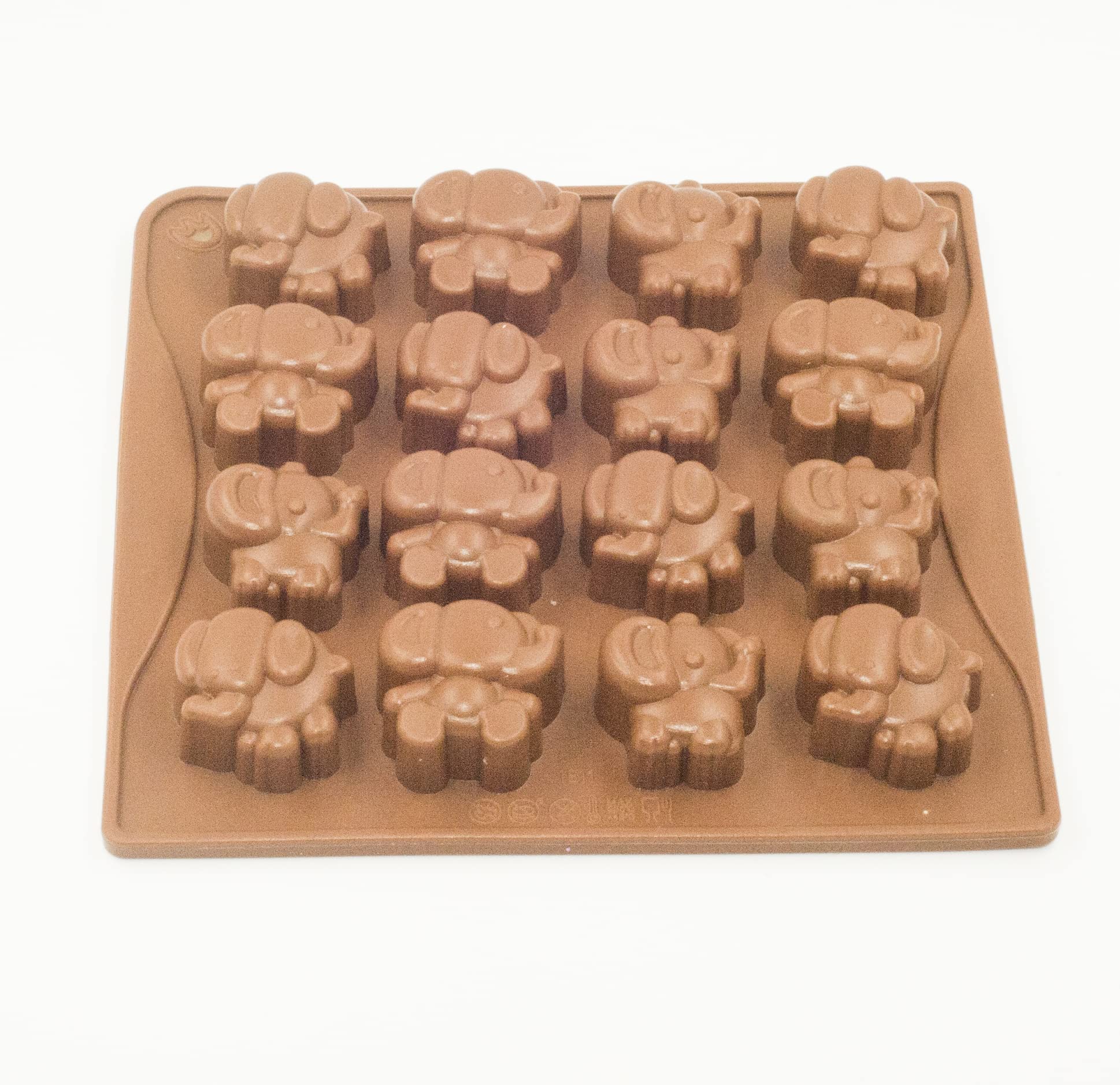 Selecto Bake 16 Cavity DIY Silicone Baking Moulds Elephants Shaped Pans Candy Molds Chocolate Mould Ice Cube Trays