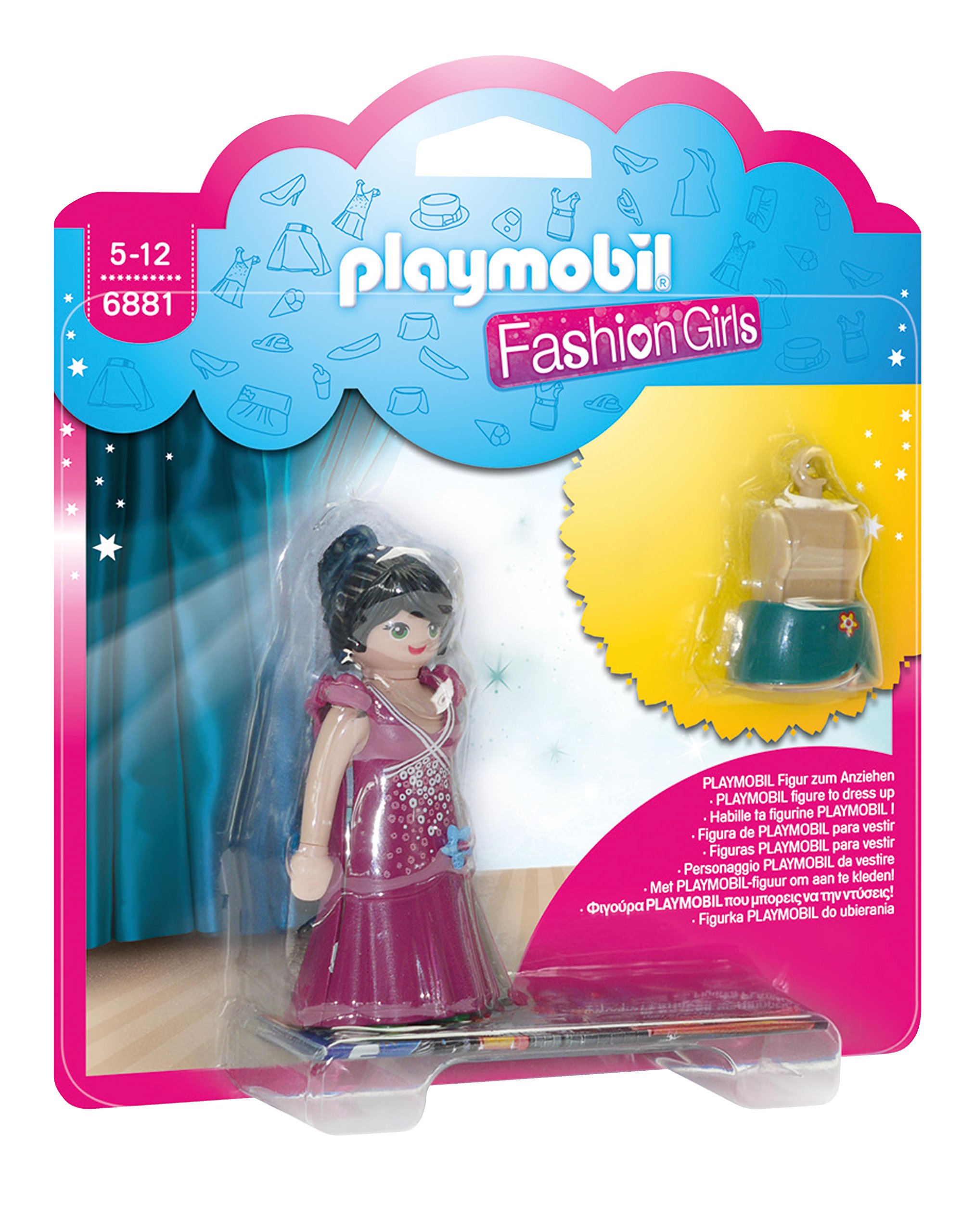 Playmobil 6881 Party Fashion Girl with Changeable Clothing, Fun Imaginative Role-Play, PlaySets Suitable for Children Ages 4+