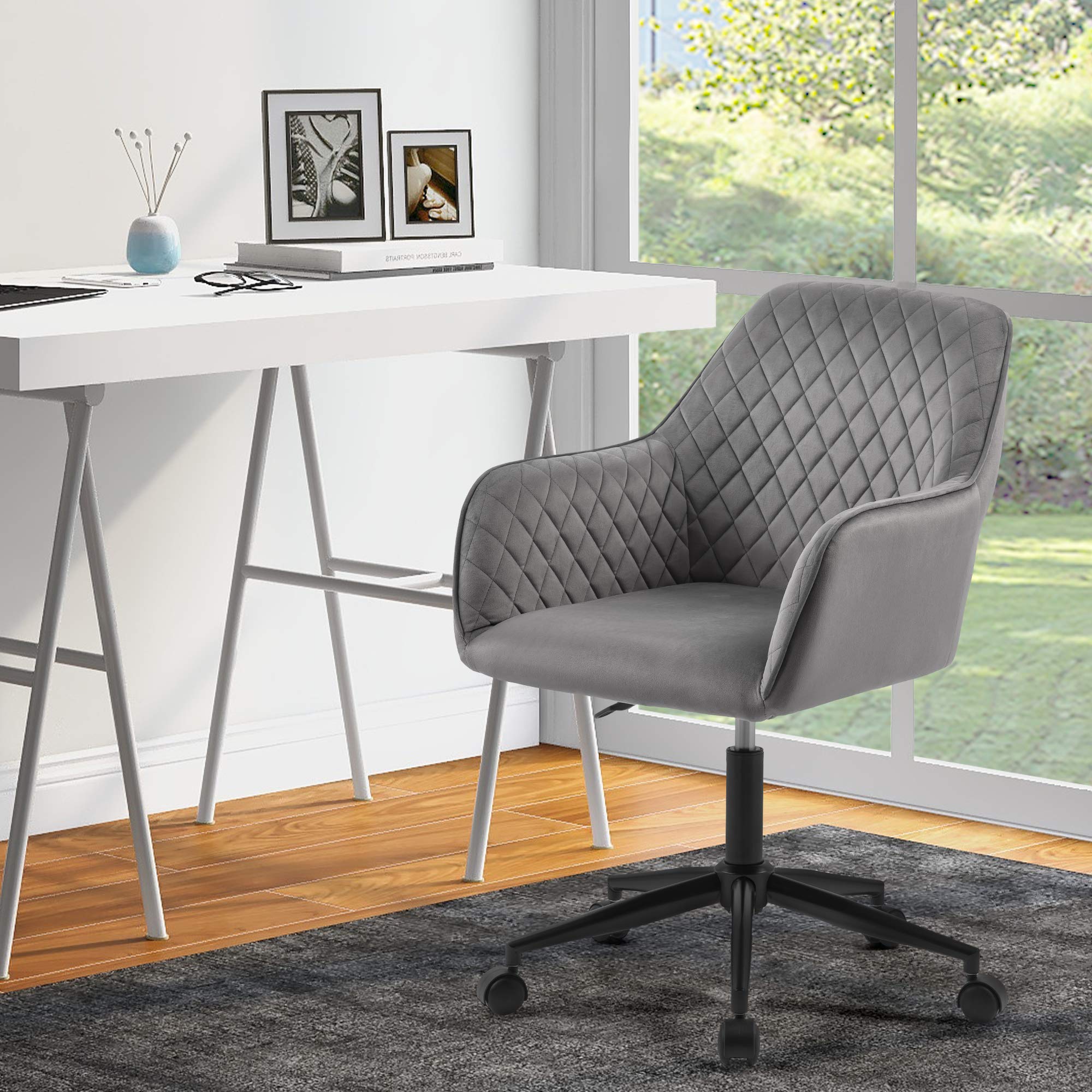 Buy Flieks Home Office Chair Swivel Ergonomic Desk Chairs Velvet Executive Chair Adjustable