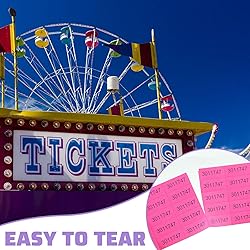 Kosiz 504 Sheets 25 Bid Raffle Ticket with