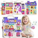 ELFJOY Montessori Toys for 1 Year Old Girl Gifts, Busy Board for 1 2 Year Old - 56+ Activities Bilingual Early Educational Learning Toddler Baby Girl Toys, First Birthday Gifts for 1 2 Year Old Girls
