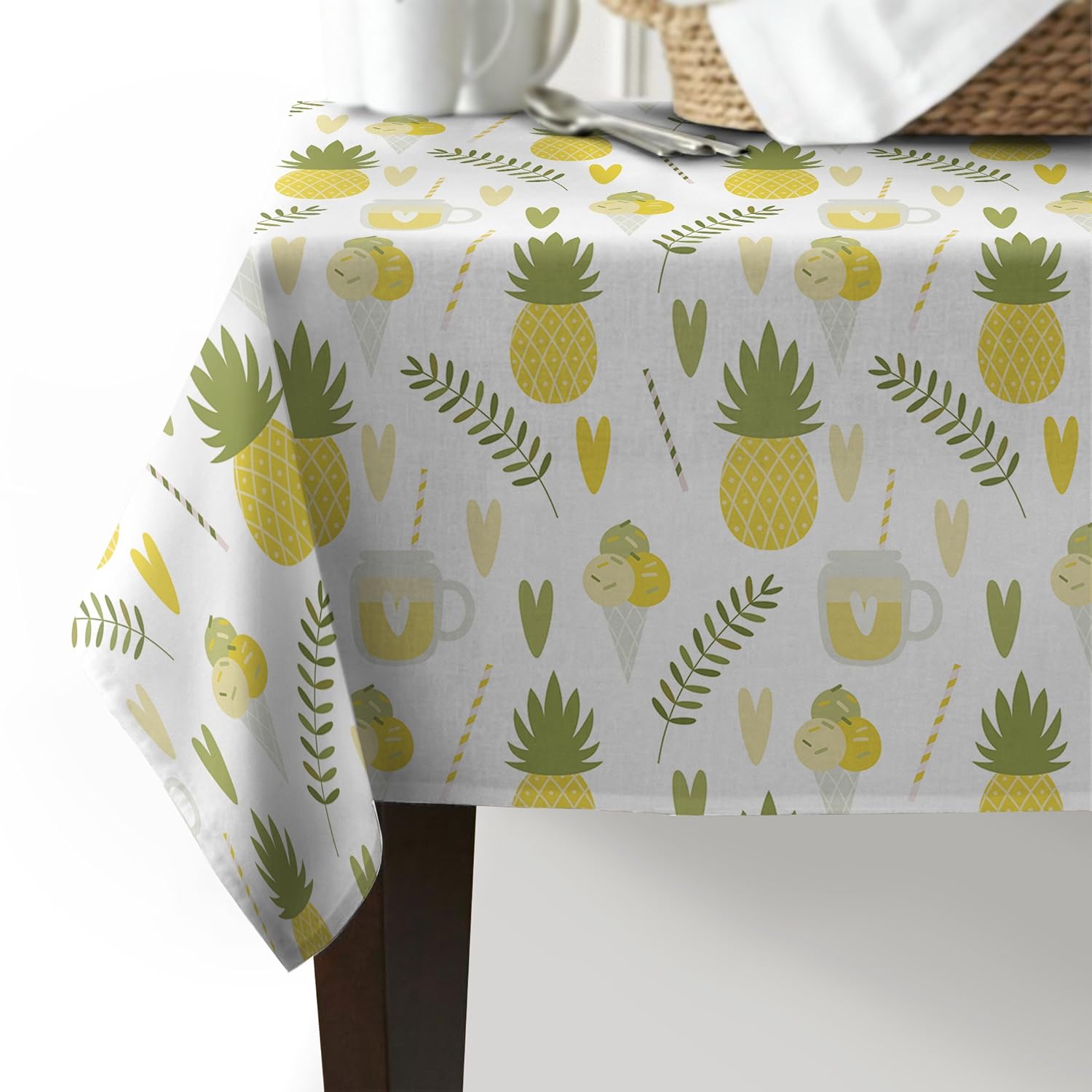 Amazon Com Indoor Outdoor Rectangle Tablecloths Fruit Pineapple