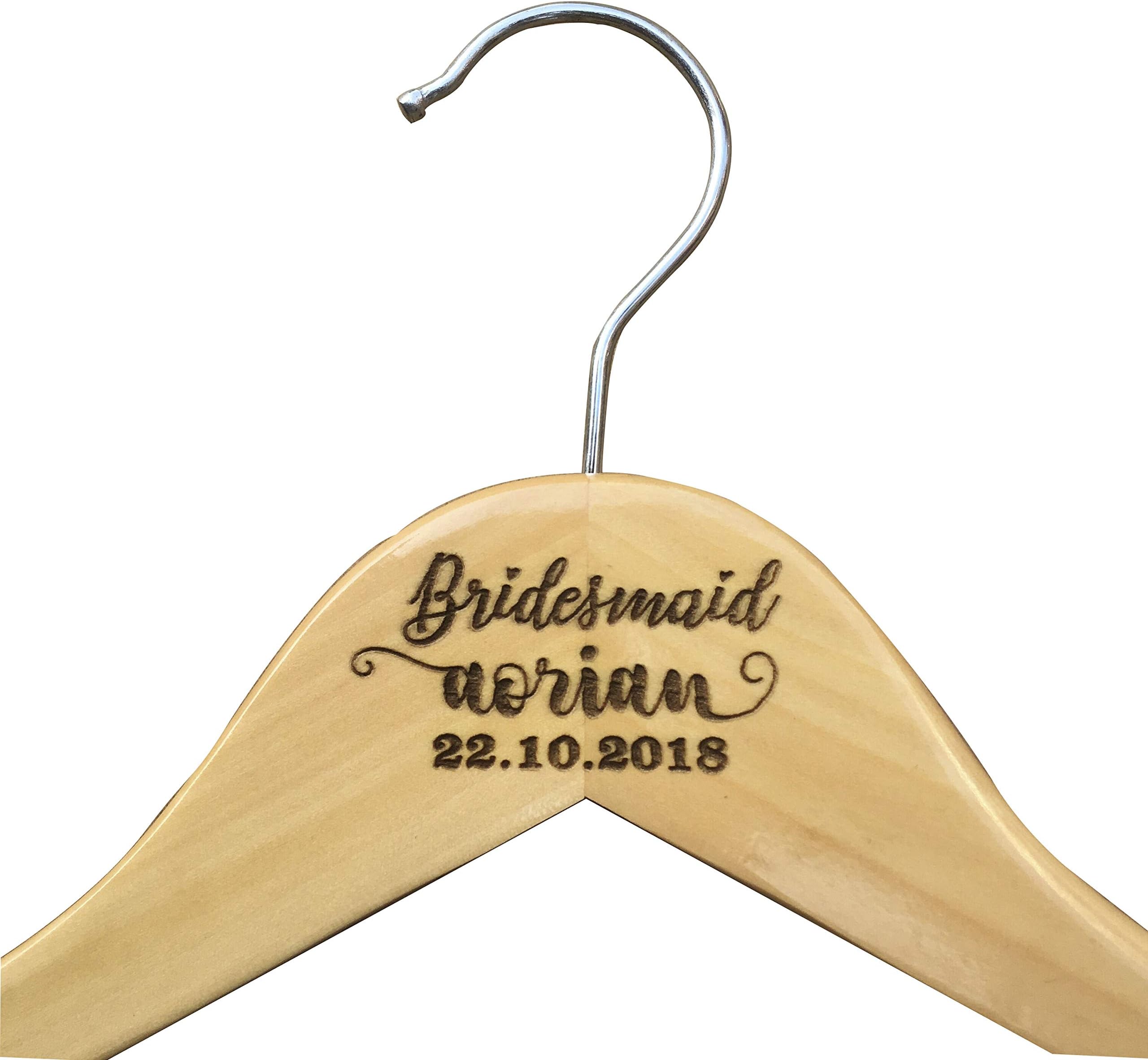 VVFOR Wedding Dress Hanger, Bride Hanger, Bridal Hanger, Personalized Bride Gift, Custom Wooden Wedding Hangers
