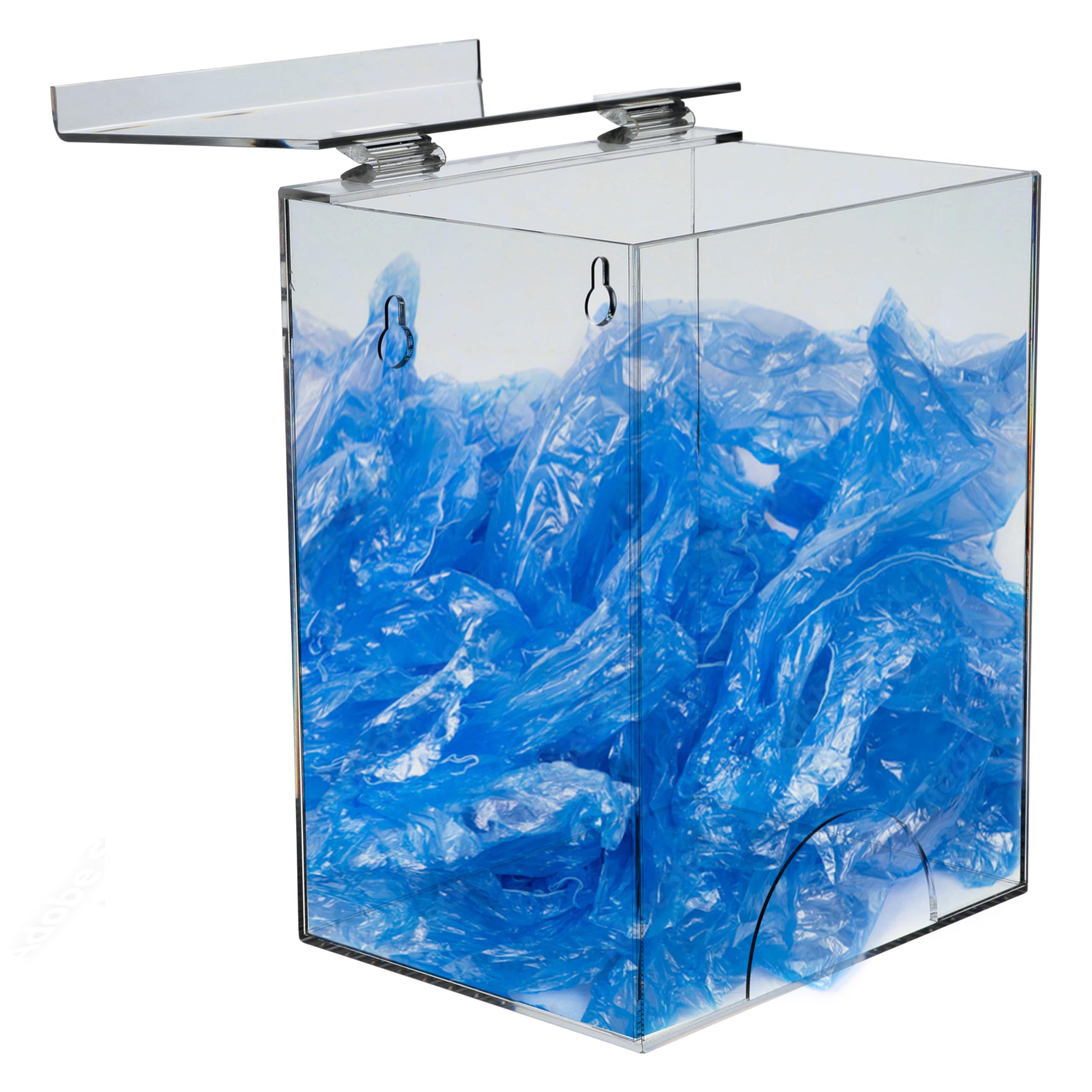 Photo 1 of AMERICAN HOSPITAL SUPPLY Storage Container with Lid [Pack of 1] – Wall-Mount Acrylic Dispenser for Gloves, Face Masks, Hairnets | Clear Medical Organizer | 7.1" L x 5.5" W x 9.1" H