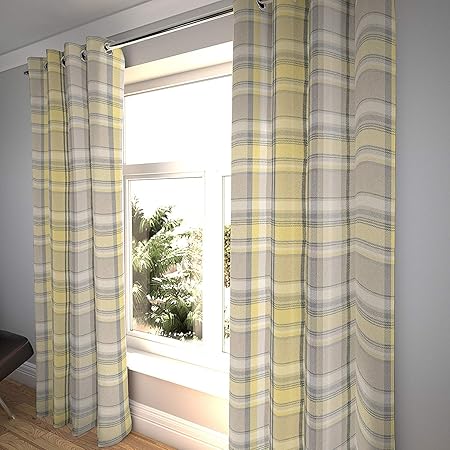 Mcalister Textiles Heritage Luxury Brushed Tartan Check Curtains