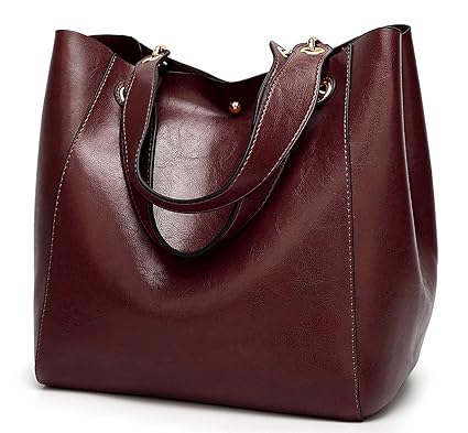 Halemet Halemet Women PU Leather Big Shoulder Bag Purse Satchel Handbag Tote Bags