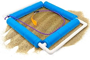 RELODECOR Beachcombing Shark Tooth Sifter - Lightweight Sand Sifter for Shark Teeth and Fossil Hunting, Durable with Comfortable Grip and Wrist Strap