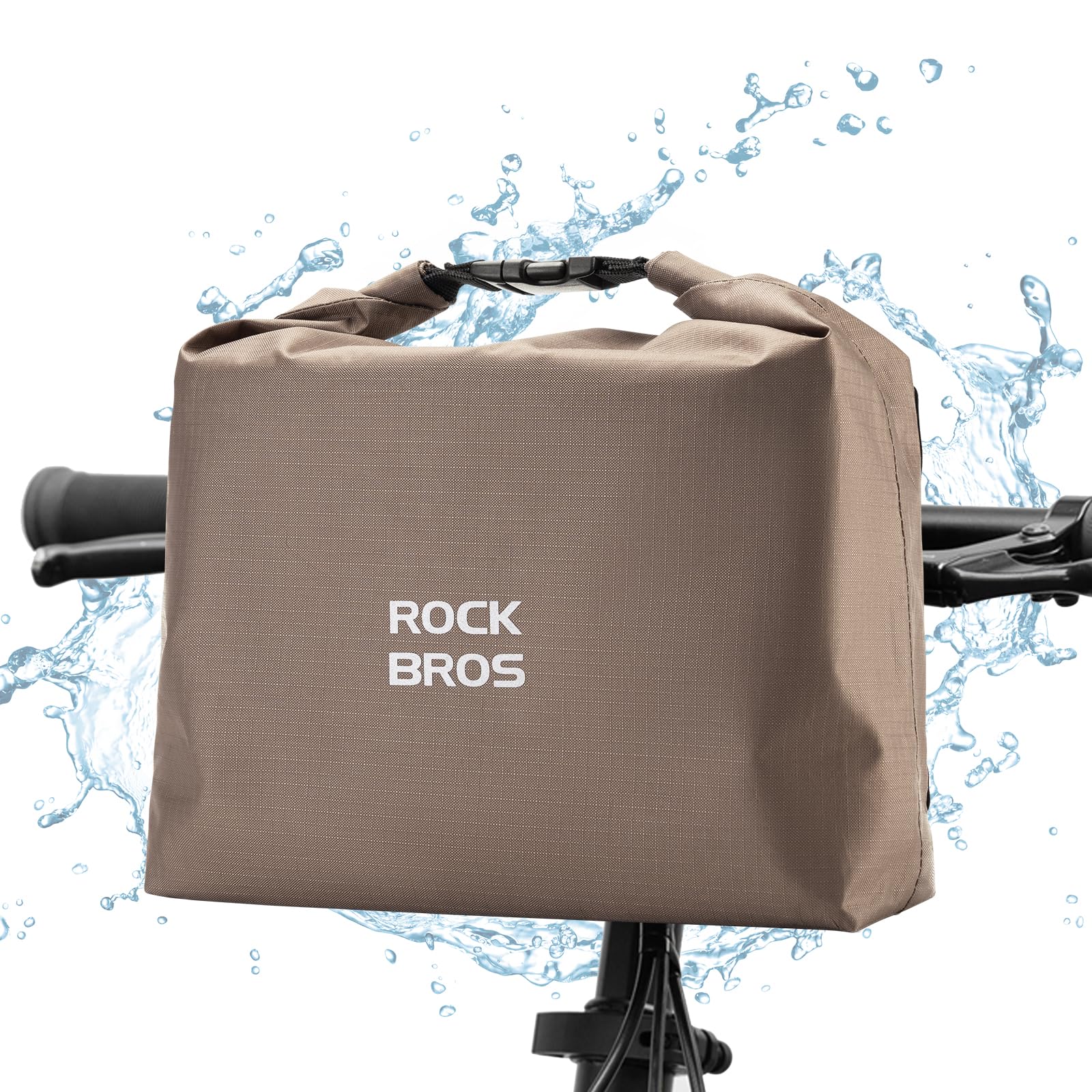 ROCKBROS Waterproof Bike Handlebar Bag 2.5-4L Foldable Multifunctional for Urban, Road, and MTB Scooters