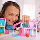 Barbie Mini BarbieLand Dreamhouse Set with Elevator Pool 1.5in Doll HYF45 view 2