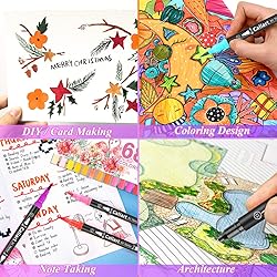 Caliart 34 Double Tip Brush Pens Art