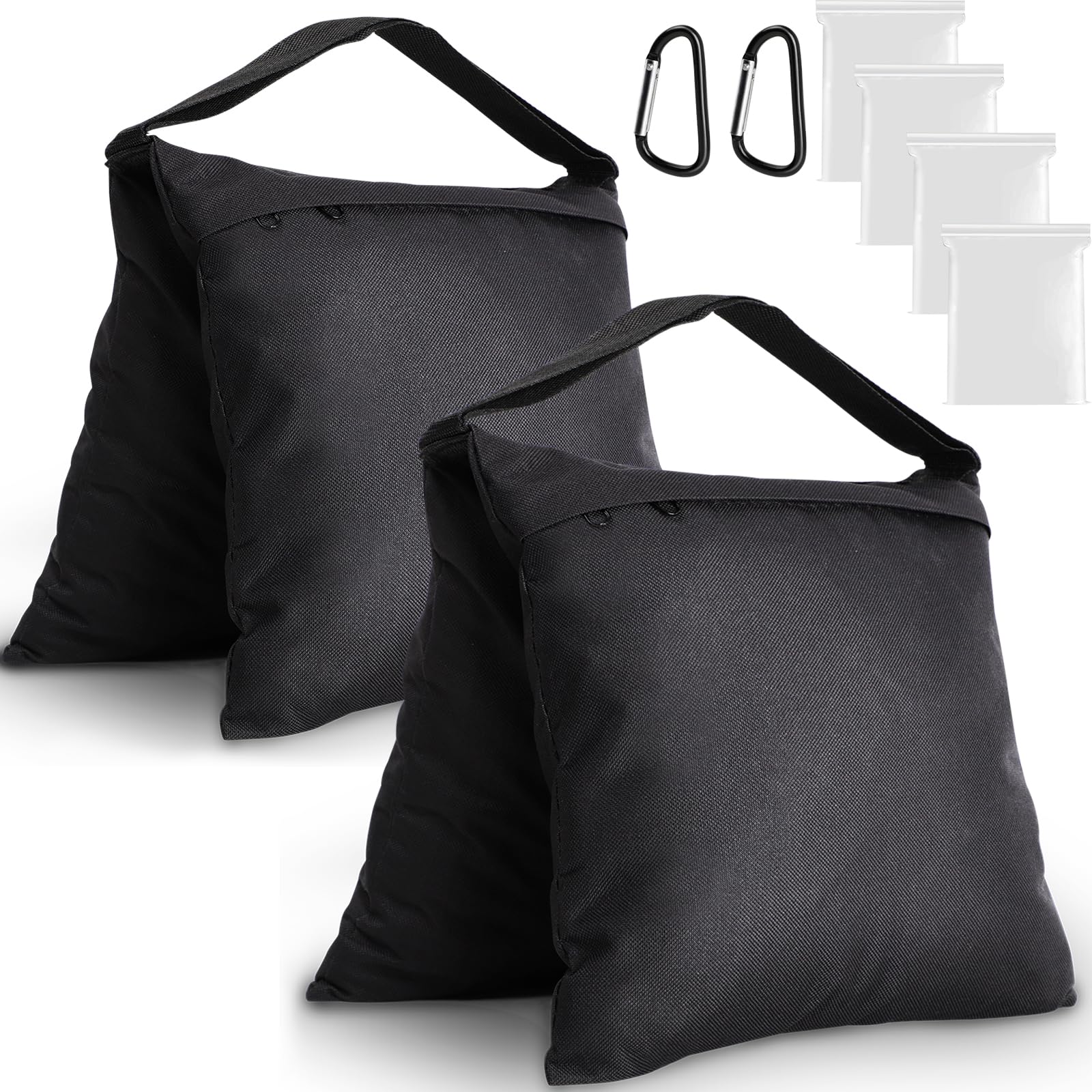 Photo 1 of 2 Packs Sandbags Weight Bags for Light Stand Photography Video Support, Heavy Duty Saddlebags for Backdrop Stand, Photo Tripod, Outdoor Canopy, Pop up Tent, Umbrella Base, Fishing Chair, Wedding Shed