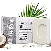 Herbishh Coconut Oil Conditioner Bar, Deep Moisturizing Solid Conditioner Soap for Dry & Curly Hair, Vegan Bar for Women & Men, Nourishes & Restores Damaged Hair for Less Breakage Sulfate Free 3.53 oz