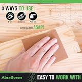 AbraGoren Sandpaper Sheets 10pk Mixed Grit Wood Walls Fine Medium Coarse view 5