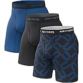 Pair of Thieves Men’s Long Boxer Briefs – Soft, Breathable, Quick Dry Underwear with 4-Way Stretch – Multi-Pack