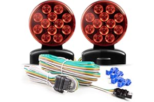CZC AUTO 12V LED Magnetic Towing Light Kit for Boat Trailer RV Truck - Magnetic Strength 55 Pounds