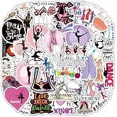 100Pcs Dancing Stickers Decals Vinyl Perfect Dancer Gifts for and Teenagers Phone Suitcase Skateboard Car Scrapbook Water Bottle (Dancing)