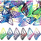 COLIGREE Hollow Butterfly Charms Multicolor Filigree Butterfly Pendants for DIY Jewelry Making Hanging Decorations Bookmarks Scrapbook Adornments Packaging Decorations