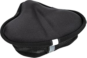 RidingRush Gel Bike Seat Cover – Soft Padded Bicycle Saddle Cushion with Anti-Slip Design & Drawstring Fit – Comfort Cycling Seat Pad for Road, Mountain & Exercise Bikes