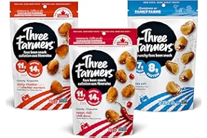Three Farmers – Roasted Fava Beans | Variety Pack | 3 Pack - 140g | Gluten-Free | Vegan | Kosher | Plant Protein | High Fibre