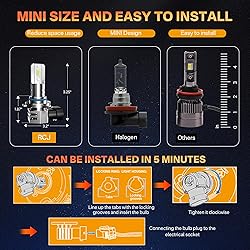 RCJ 9005/HB3 Bulbs, Fog Light 6000K Cool White with