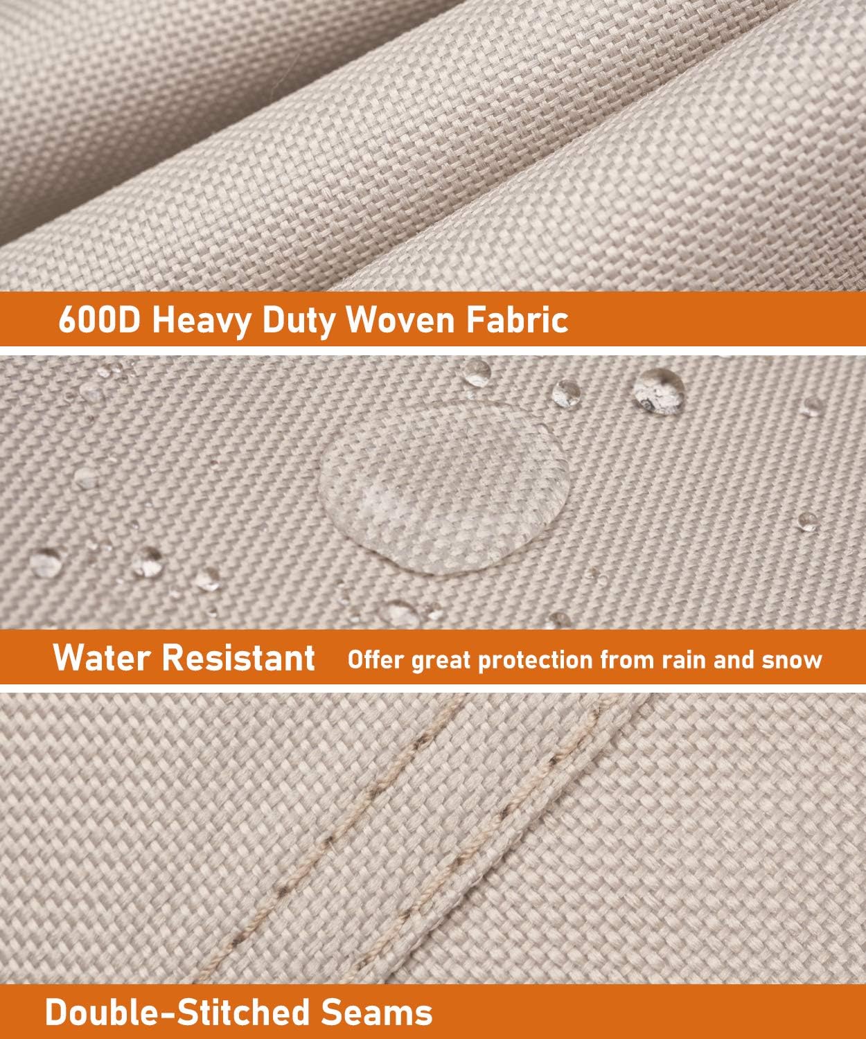 MR. COVER 3-Seat Patio Sofa Cover, 78" Wide Loveseat Outdoor Patio Furniture Cover, Rip-Stop and Weather Resistant, 78" W x 34" D x 34''H: Kitchen & Dining