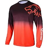 Men's Mountain Bike Shirts Long Sleeve MTB Off-Road Motocross Jersey Quick Dry&Moisture-Wicking