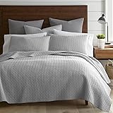 Levtex Home - Cross Stitch Light Grey Quilt Set