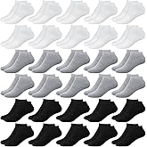 BOHUIZ 100 Pairs Low Cut Thin Ankle Socks Bulk for Women Men, Breathable Casual Socks No Show Sock Athletic Unisex Cotton Sock for Homeless Gifts