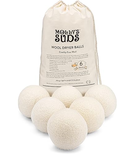 Magnetic Dryer Ball Holder Plus 6 XL Wool Dryer Balls From New Zealand Wool Laundry Dryer Balls Organizer Storage Magnetic Basket Dryer Balls Space Saving