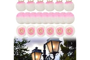 Aepiraza 24Pcs Gas Lamp Mantles with 12 Ceramic Ring, Preformed Gas Light Mantles Soft Inverted Mantle Gas Lamp Mantles Gasli