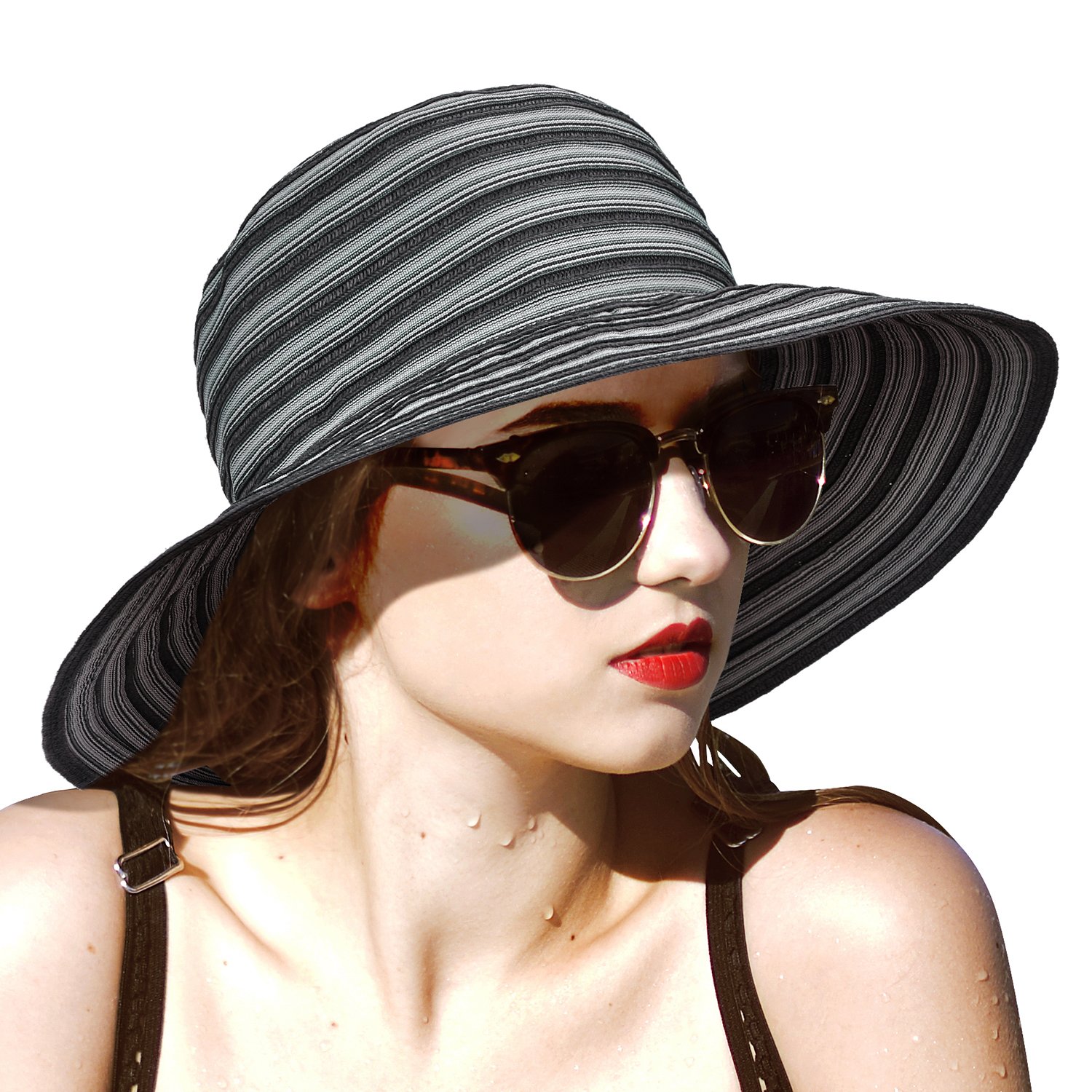 Women Summer Sun Beach Straw Hat Floppy Foldable Wide Brim Gardening Hiking Hat