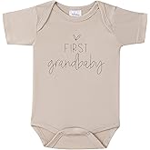 BIBIBLISSBABY Pregnancy Announcement,First Grandbaby Baby Announcement Onesie,Newborn Baby Surprise to Grandparents