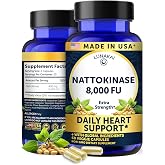Lunakai USA Made Nattokinase Supplement &ndash; 400mg Natto Enzyme, 60ct | High-Strength Nattokinase 8000 FU per Serving &ndash; Heart &amp; Circulation Support &ndash; Vegan, Non-GMO 4000 FU Capsule