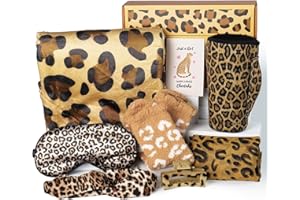 ITHMAHCO Cheetah Print Gifts for Women, Leopard Print Gifts for Women, Christmas Cheetah Gift Ideas for Woman Mom Aunt Sister Friends, Self Care Leopard Gift Baskets for Christmas Birthday