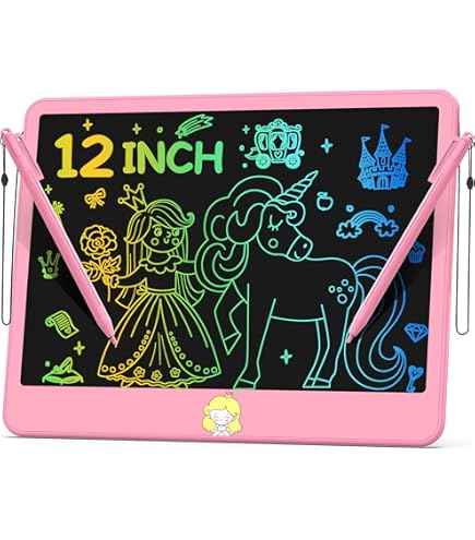 LCD Writing Tablet For Kids 3-6 Years - 10 Inch Drawing Board With Pink Bunny Design