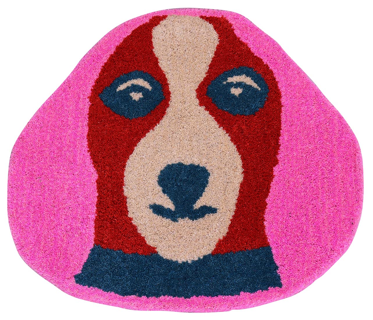 Purpledip Door Mat Dog Shape: Thick, Soft, Non-skid Floor Carpet Rug(10749)