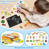 COOLJOY Wooden Magnetic Puzzle Board 100+ Pieces Pets Educational Drawings view 3