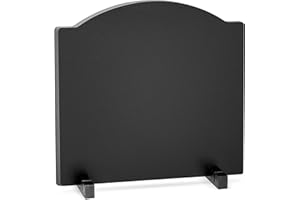 Zettfuly 19" Fireback for Fireplace - Iron Fireplace Back Plates with Feet | Fireplace Wall Protection, Black