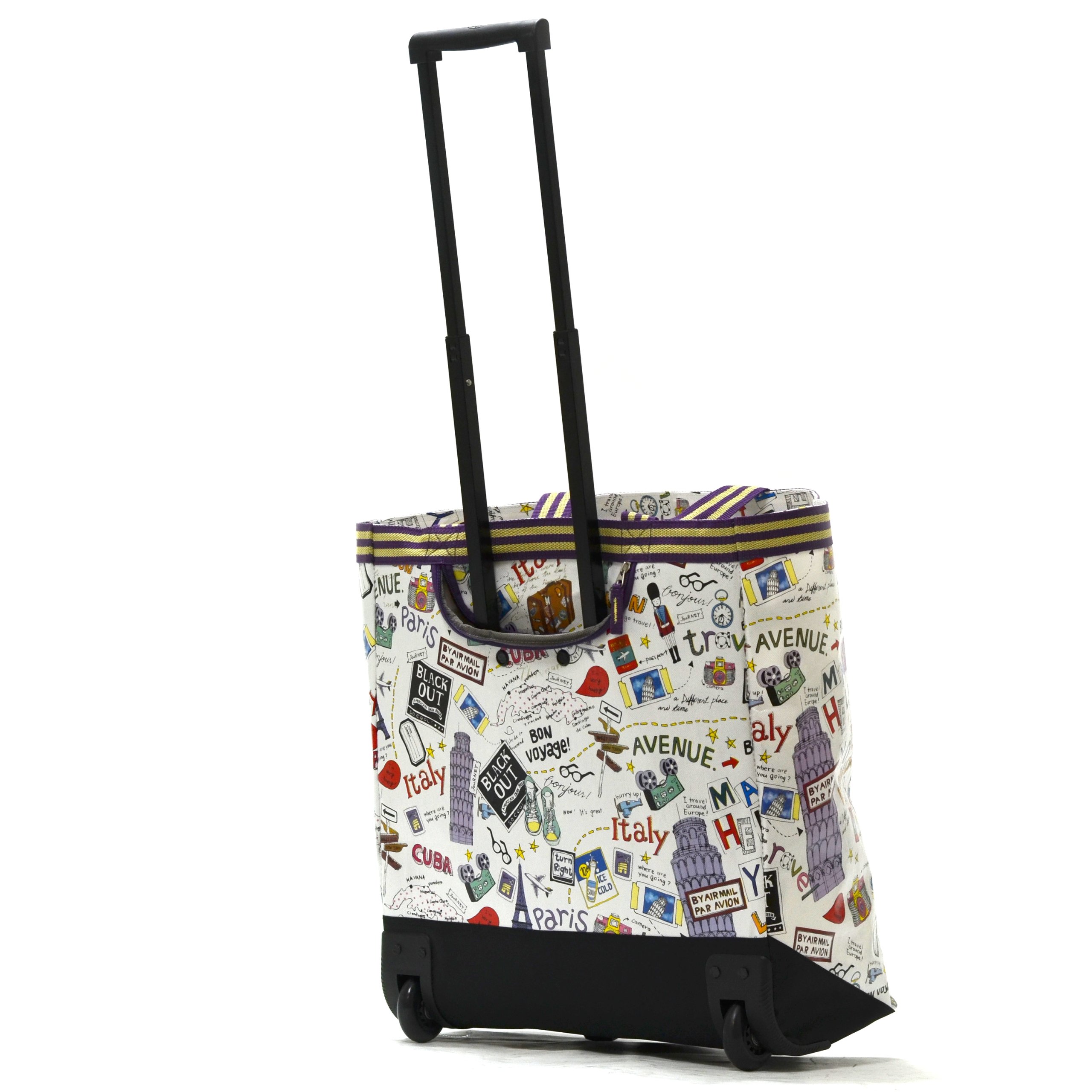 Olympia U.S.A. Luggage Cosmopolitan Rolling Shopper Tote, City, One Size