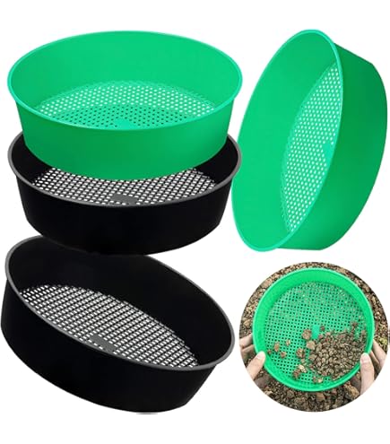 2PCS Garden Sieve Ground Sieve Sand Strainer Plastic Garden Stone Sand
