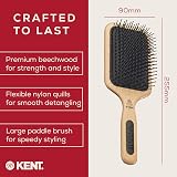 KENT PF17 Paddle Hair Brush Air Cushioned Ball Tip Detangling Fine Medium Hair view 6