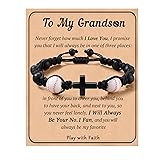 HGDEER Grandson Bracelet from grandma, Baseball