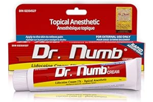 DR. NUMB 5% Lidocaine Topical Anesthetic Numbing Cream - 30g || Vitamin E Combined for Pain Relieves of Tattoos, Waxing, Micr