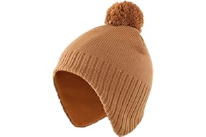 Home Prefer Toddler Boys Girls Hats Earflaps Fleece Knit Beanie Kids Winter Hat